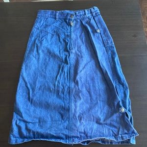 Jean midi skirt